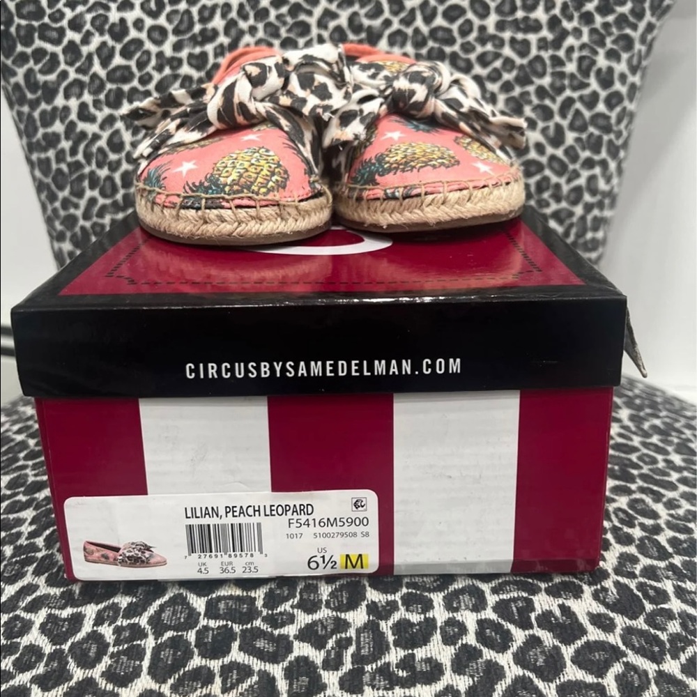 Peach Pineapple Leopard Espadrilles